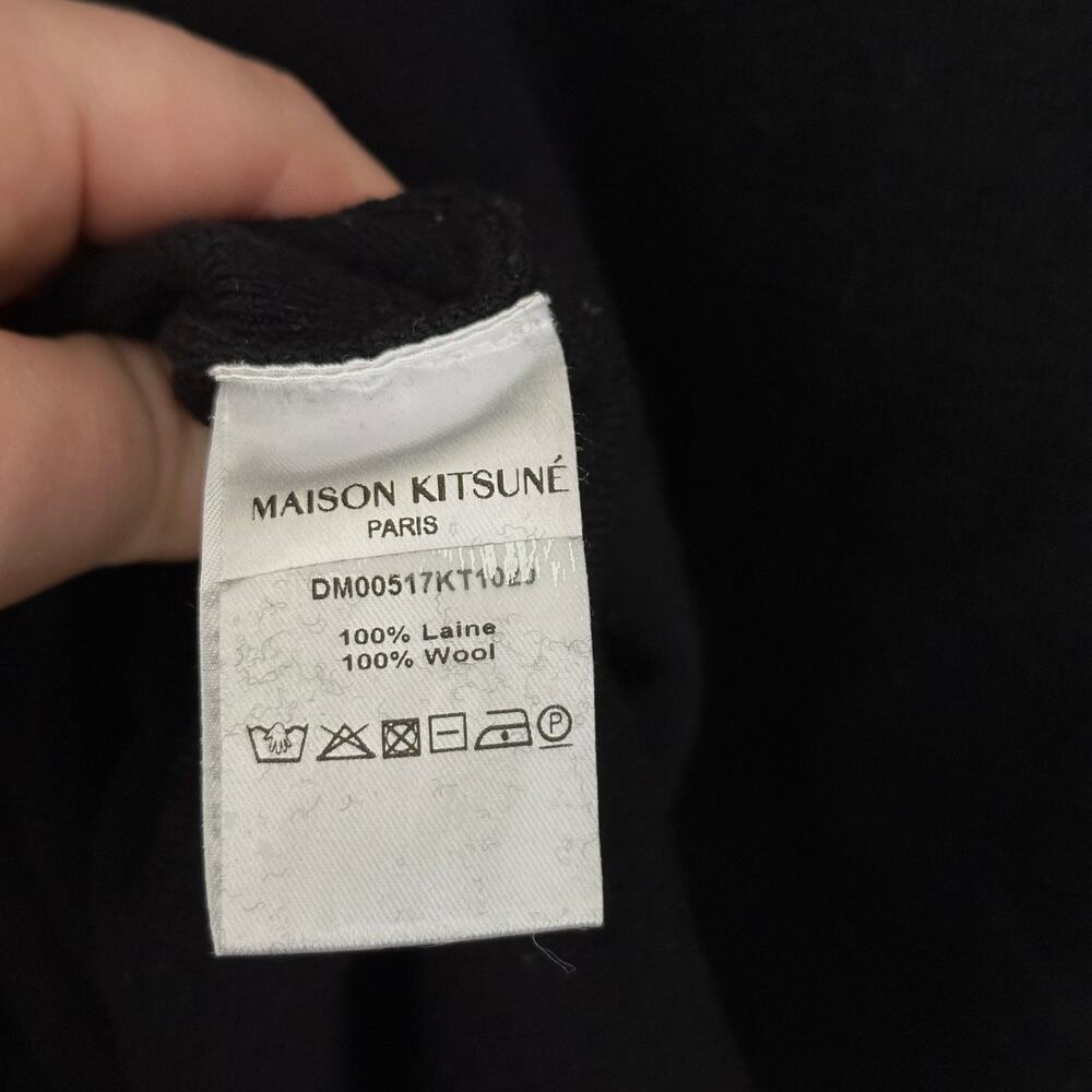 Maison Kitsune Wool Fox Head Patch Turtleneck Swe… - image 7